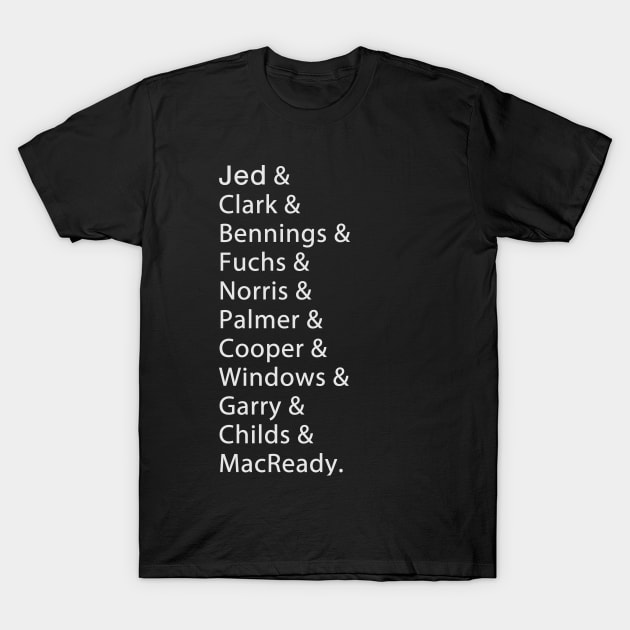 John Carpenter's THE THING Helvetica T-Shirt by smallbrushes